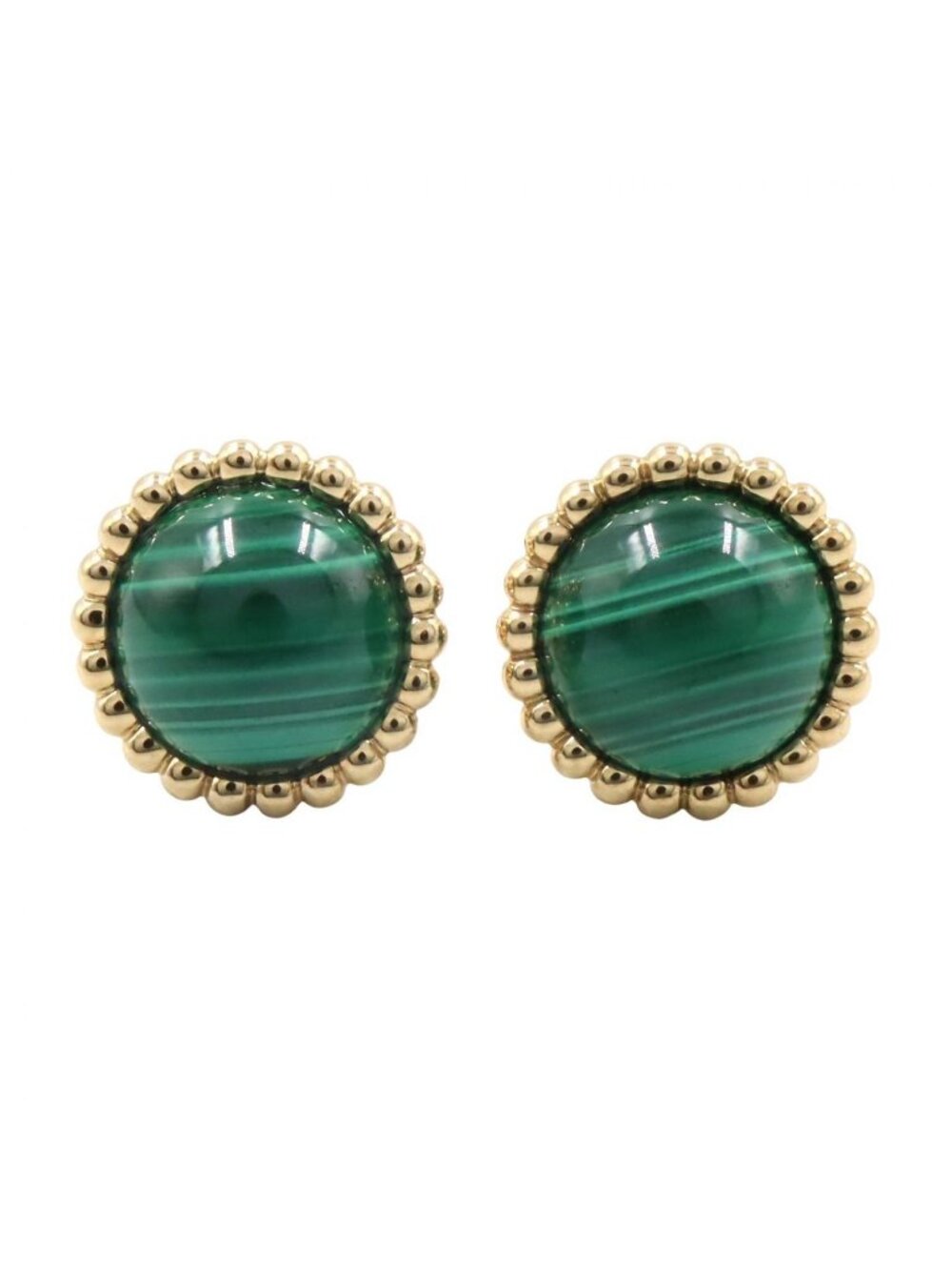 Van Cleef & Arpels Earrings Perlee Couleur Malachite